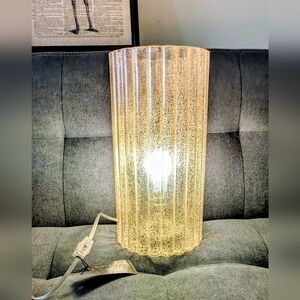 Acrylic Gold Mercury Bubble Cylinder Lamp Plastic Home Decor Floor Table WORKS